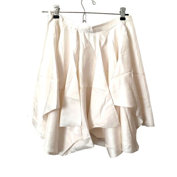 JASON WU GREY Draped Satin-Like Mini Skirt Sz 4 - Picture 2 of 5